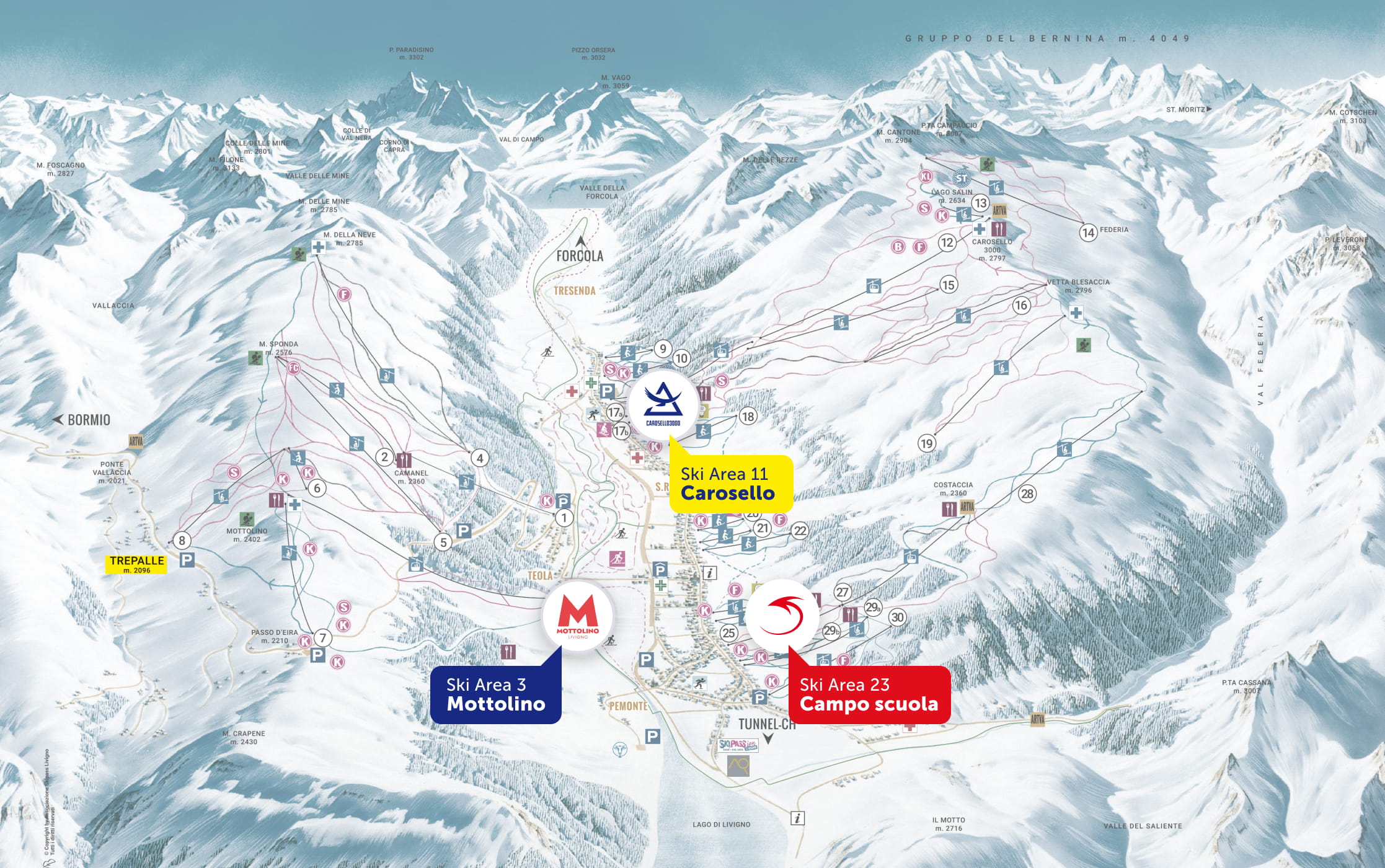 Mappa Sci Livigno